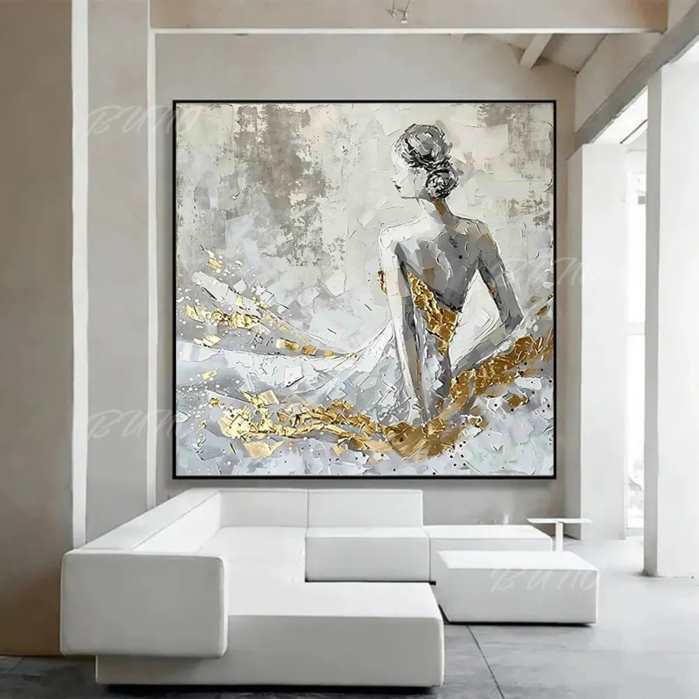 Gold Foil Canvas Painting