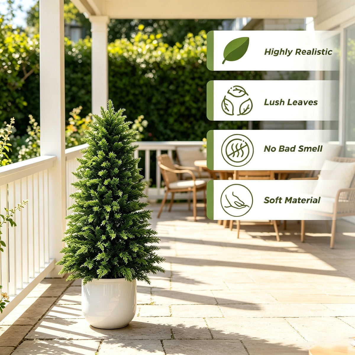 Faux Cedar Topiary Tree