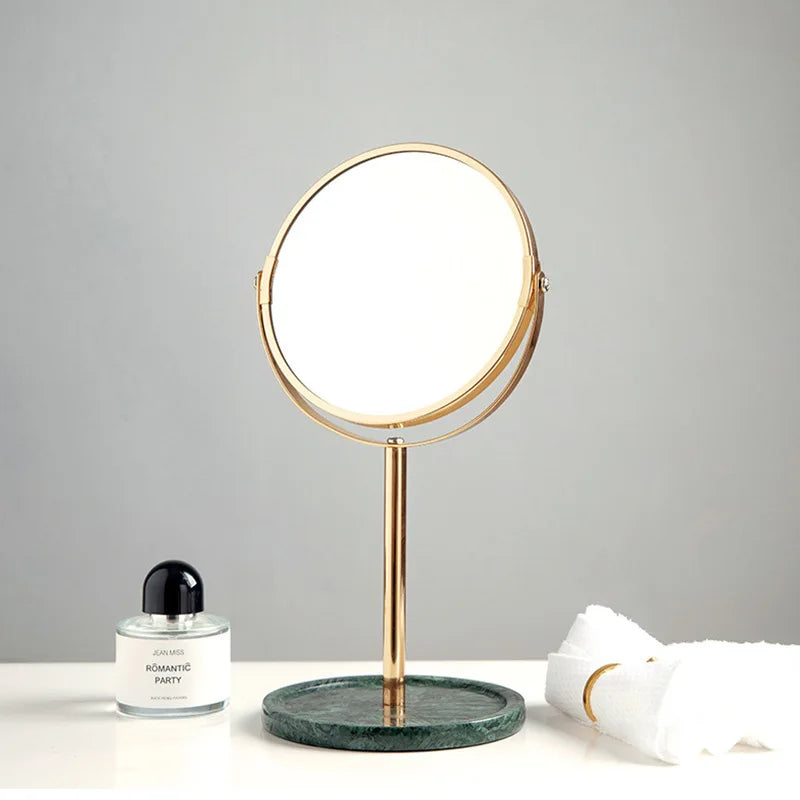 Natural Marble Rotating Makeup Vanity