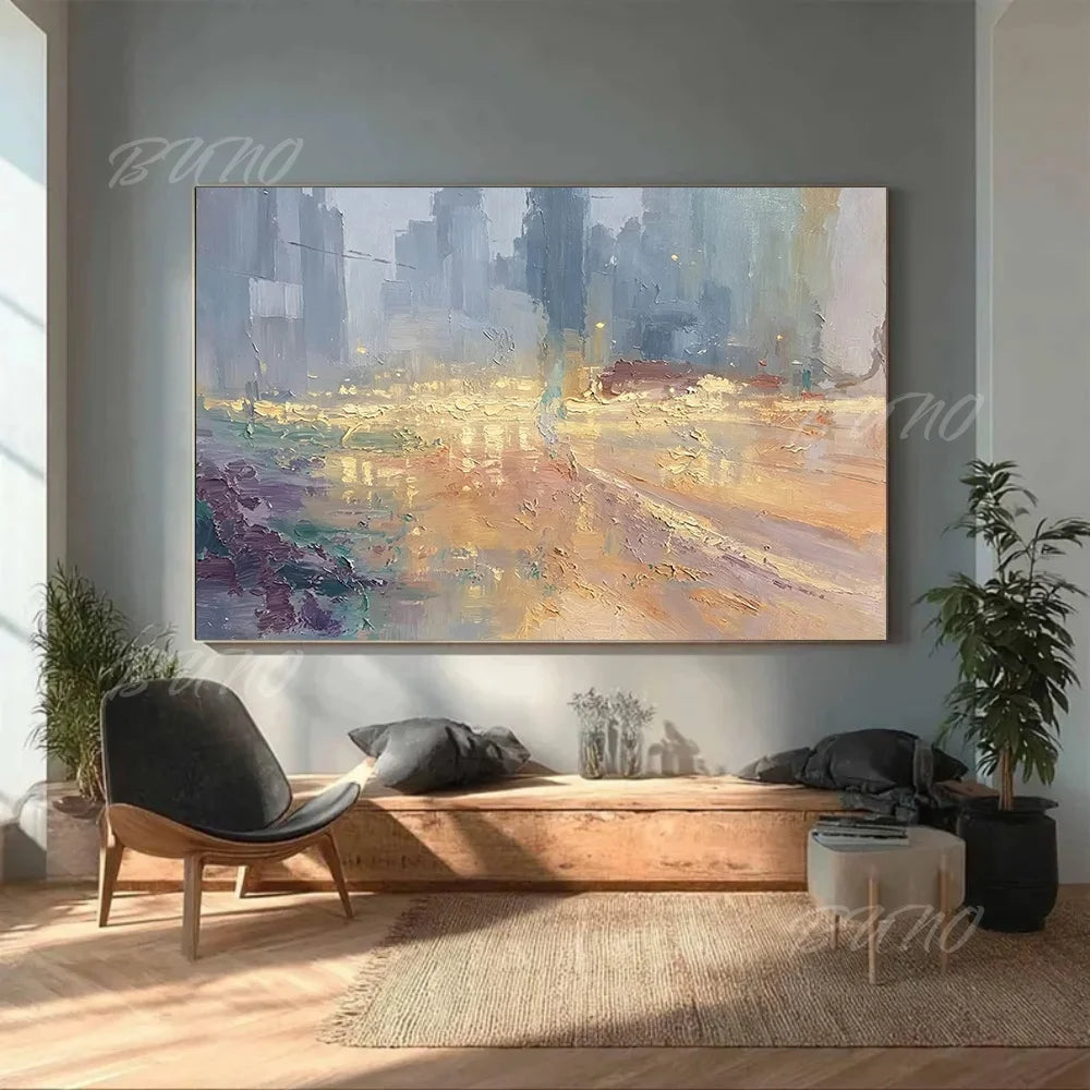 Gold Foil Impasto Painting