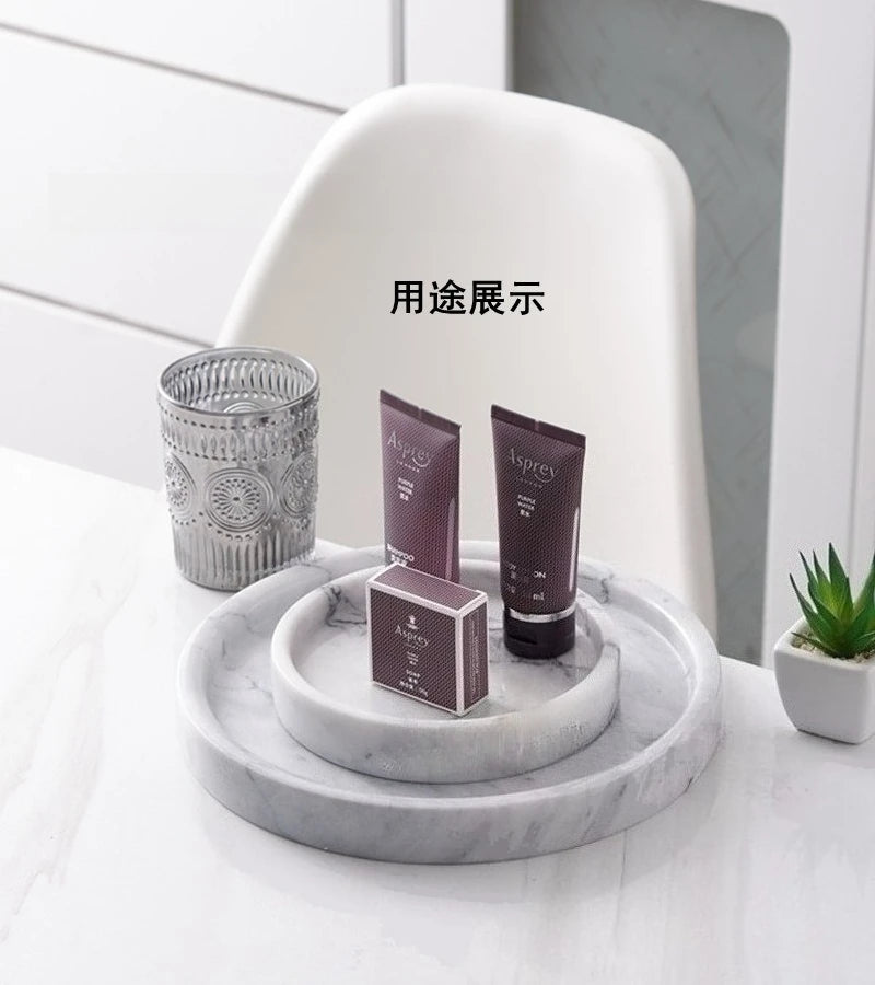 Round Marble Vanity Tray