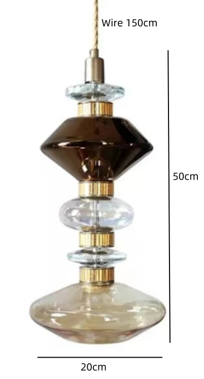 Amber Glass Pendant Lamp