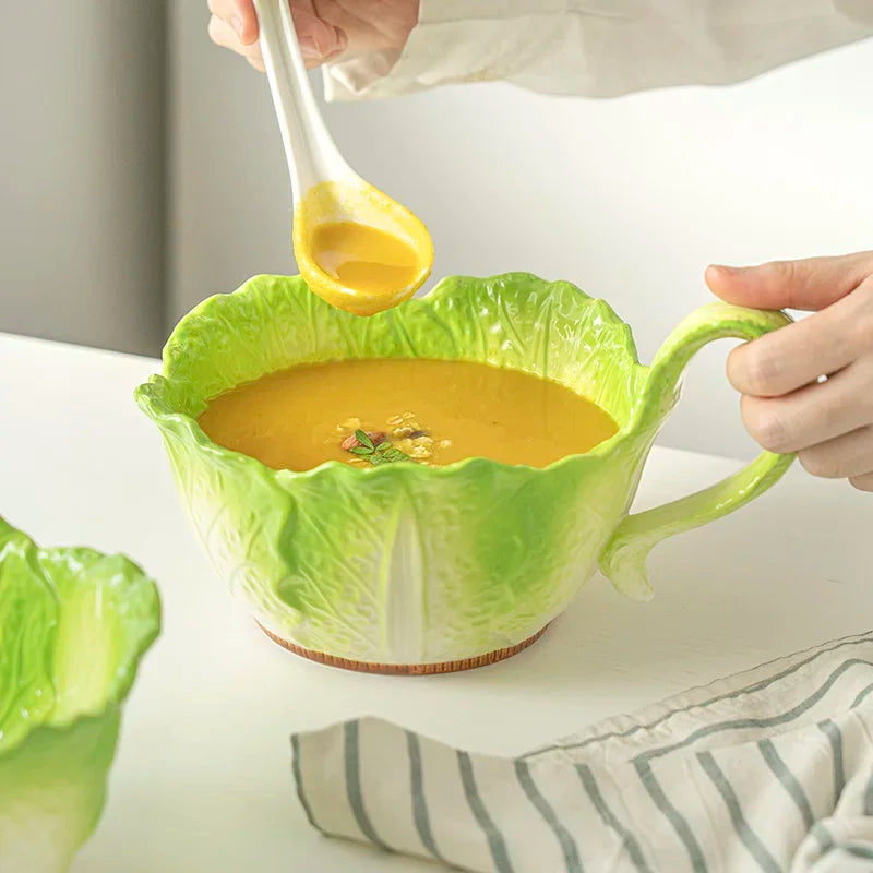 Ceramic Imitation Cabbage Instant Noodle Bowl