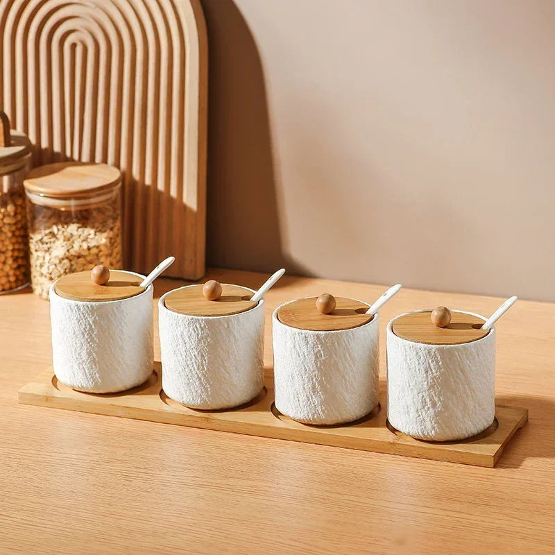 Ceramic seasoning bottle jar box