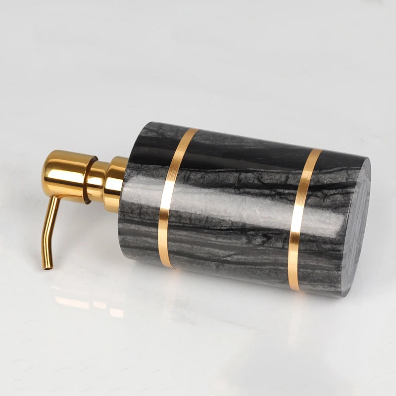 Tree Black Natural Marble Bathroom Set