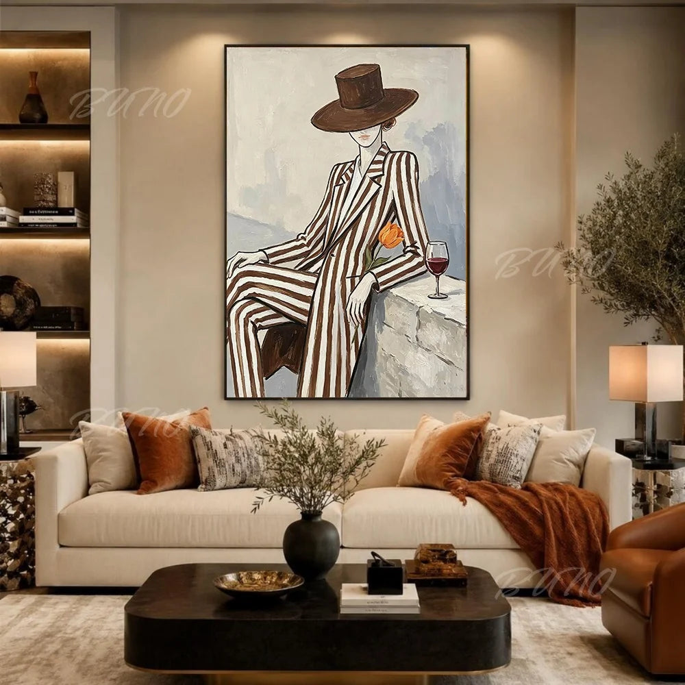 Art Deco Fashion Woman Art