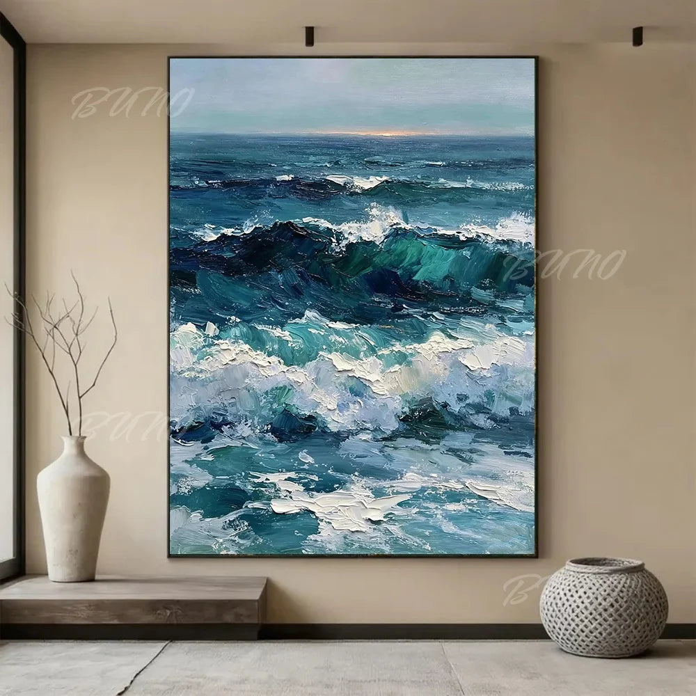 Textured Ocean Coastal Art