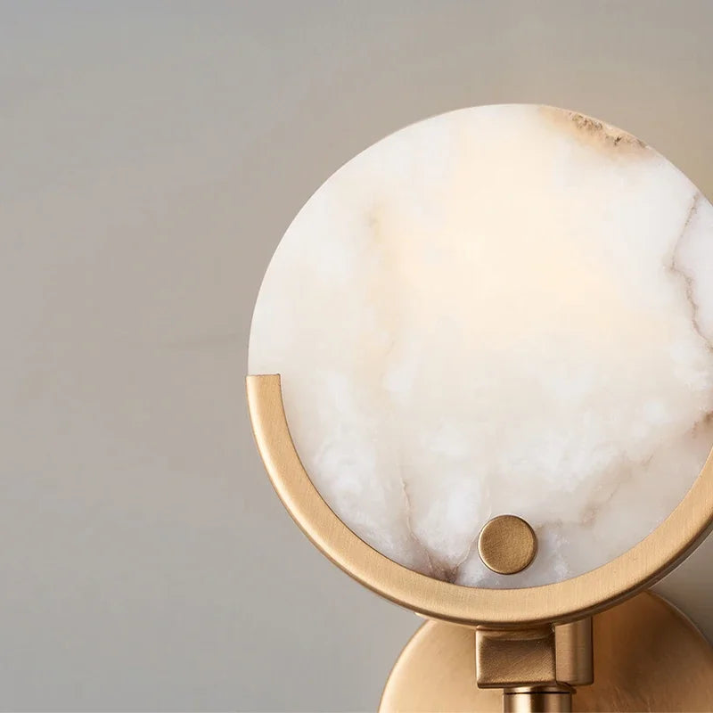 Modern Gold Marble Copper Wall Lamp