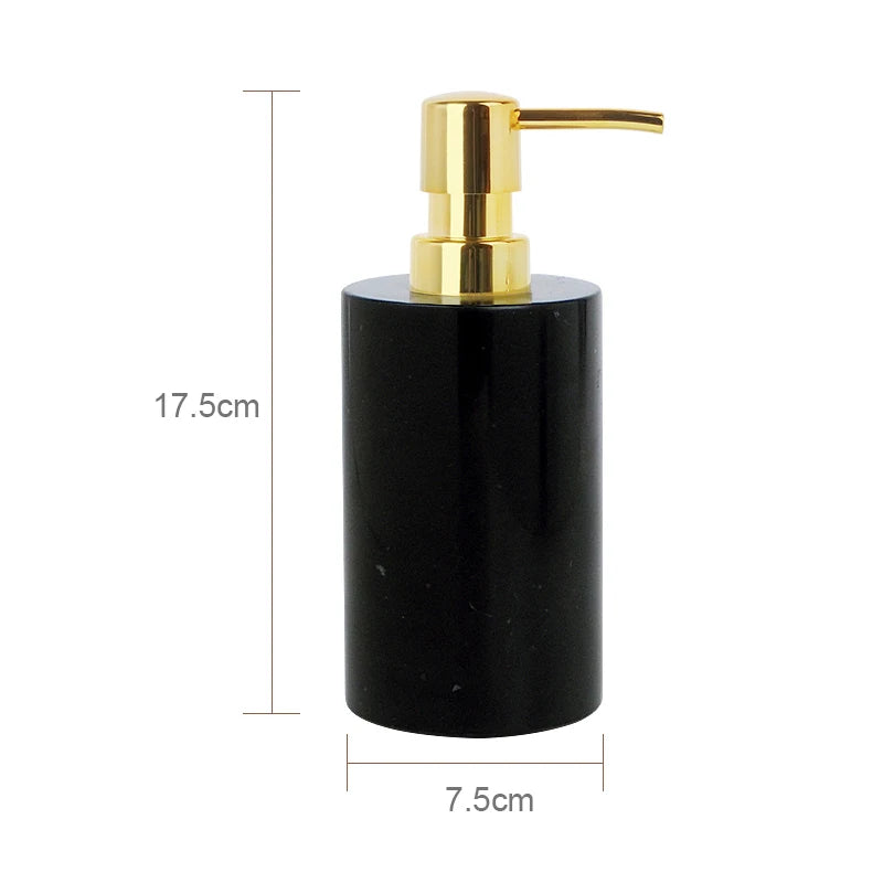 Black Nero Marquina Marble Bathroom Set