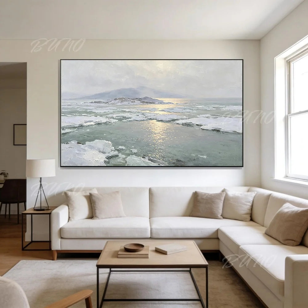 Coastal Impasto Wall Painting