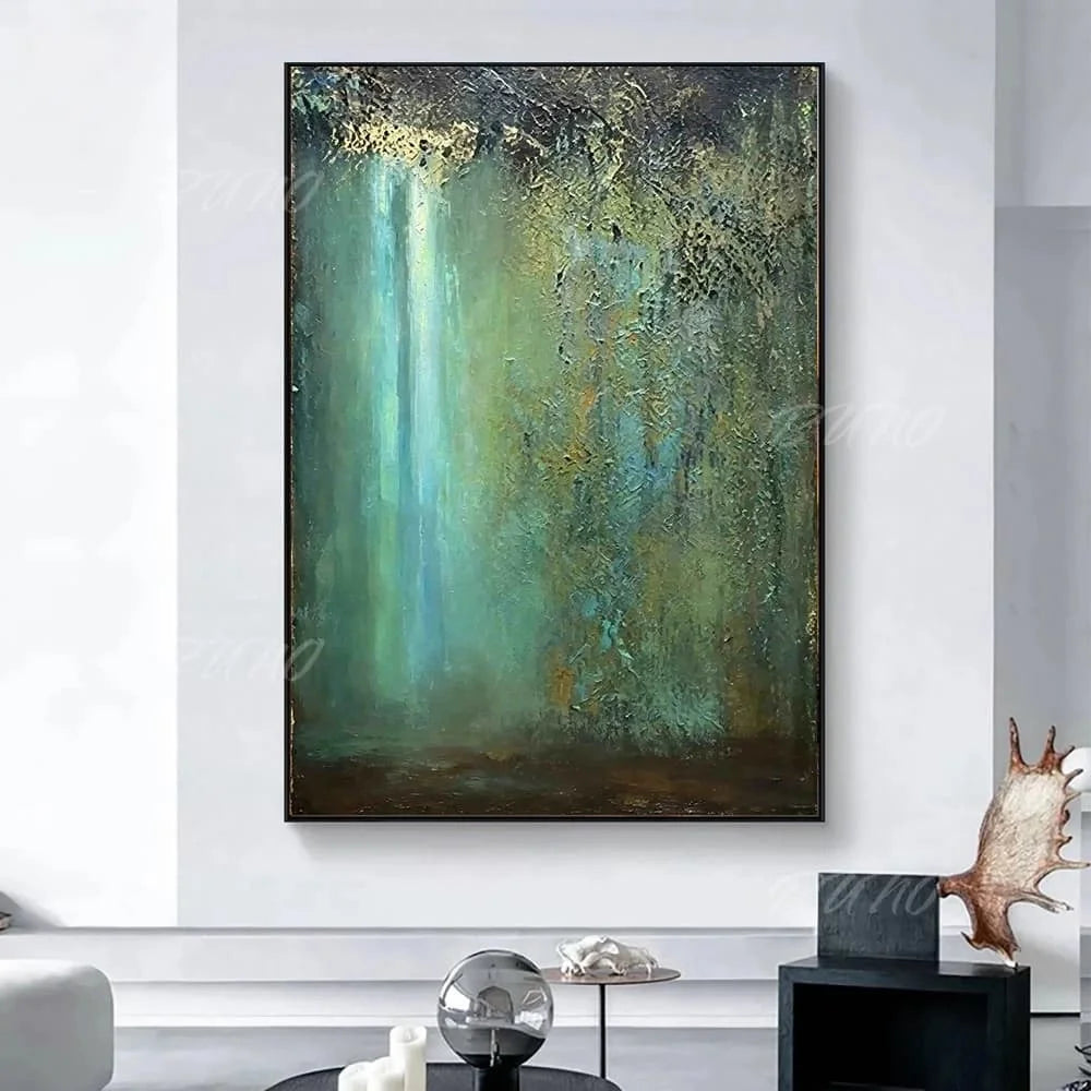 Gold and Green Canvas Art