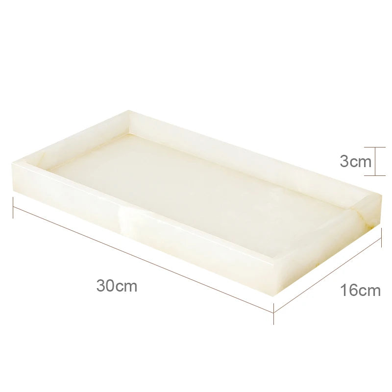 White Onyx Marble Bath Trio