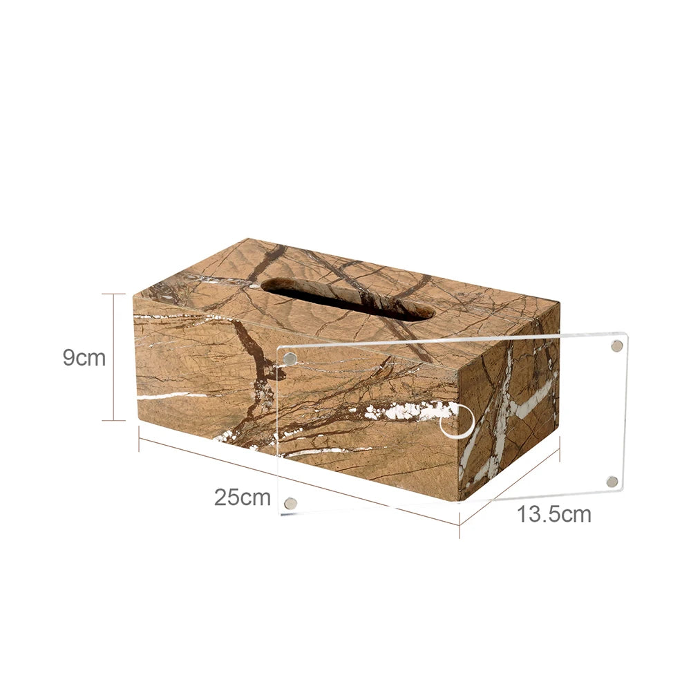 Natural Marble Tissue Box Decorative