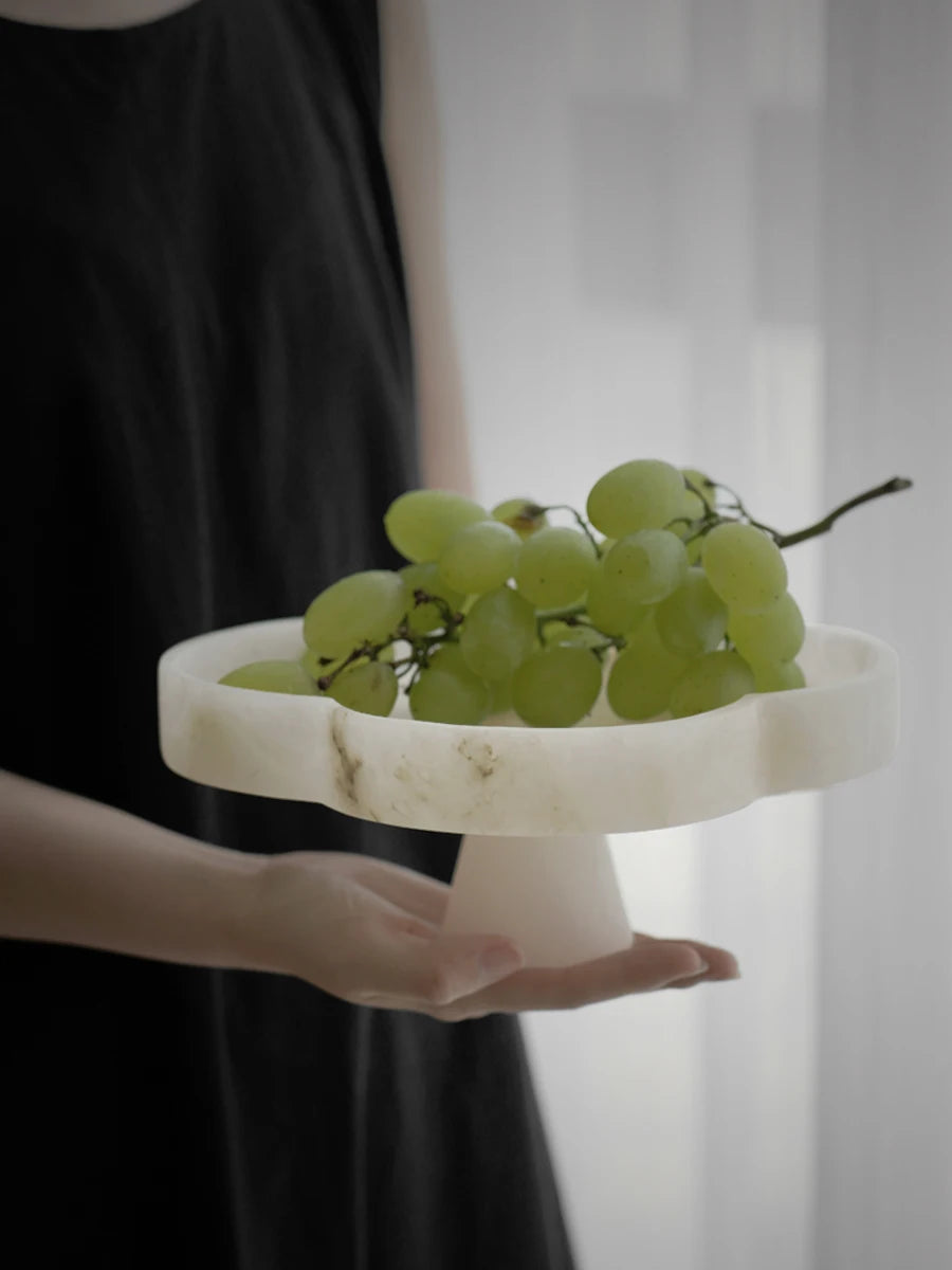 White Onyx Natural Marble Tray