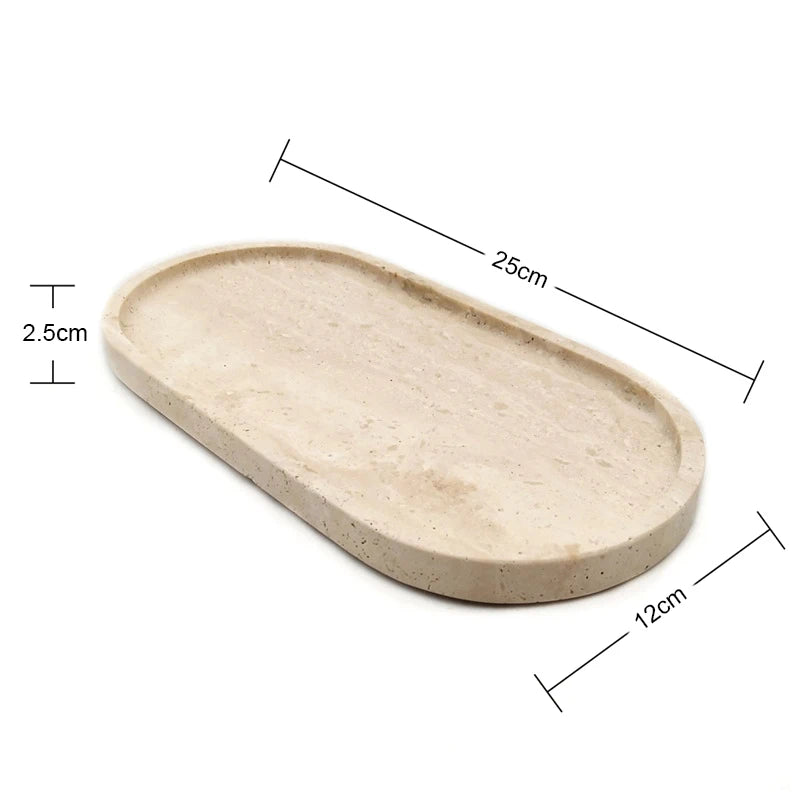 Travertine Stone Tray for Soap