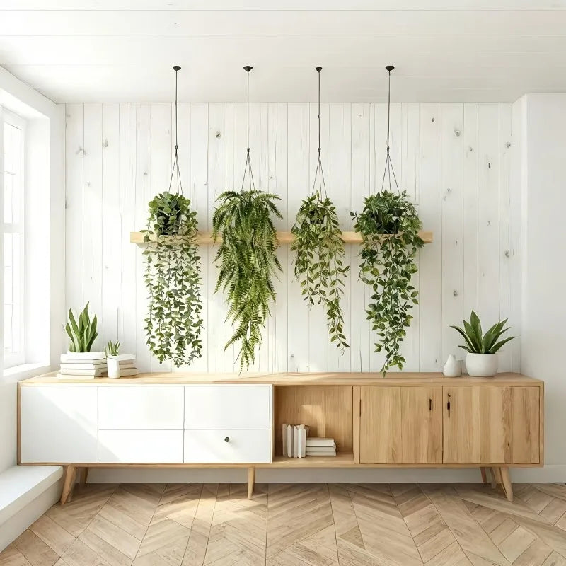 Artificial Hanging Plants Faux Eucalyptus