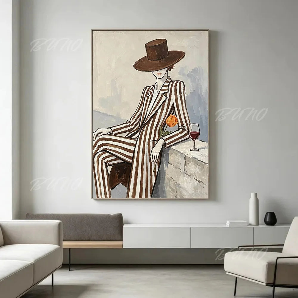 Art Deco Fashion Woman Art