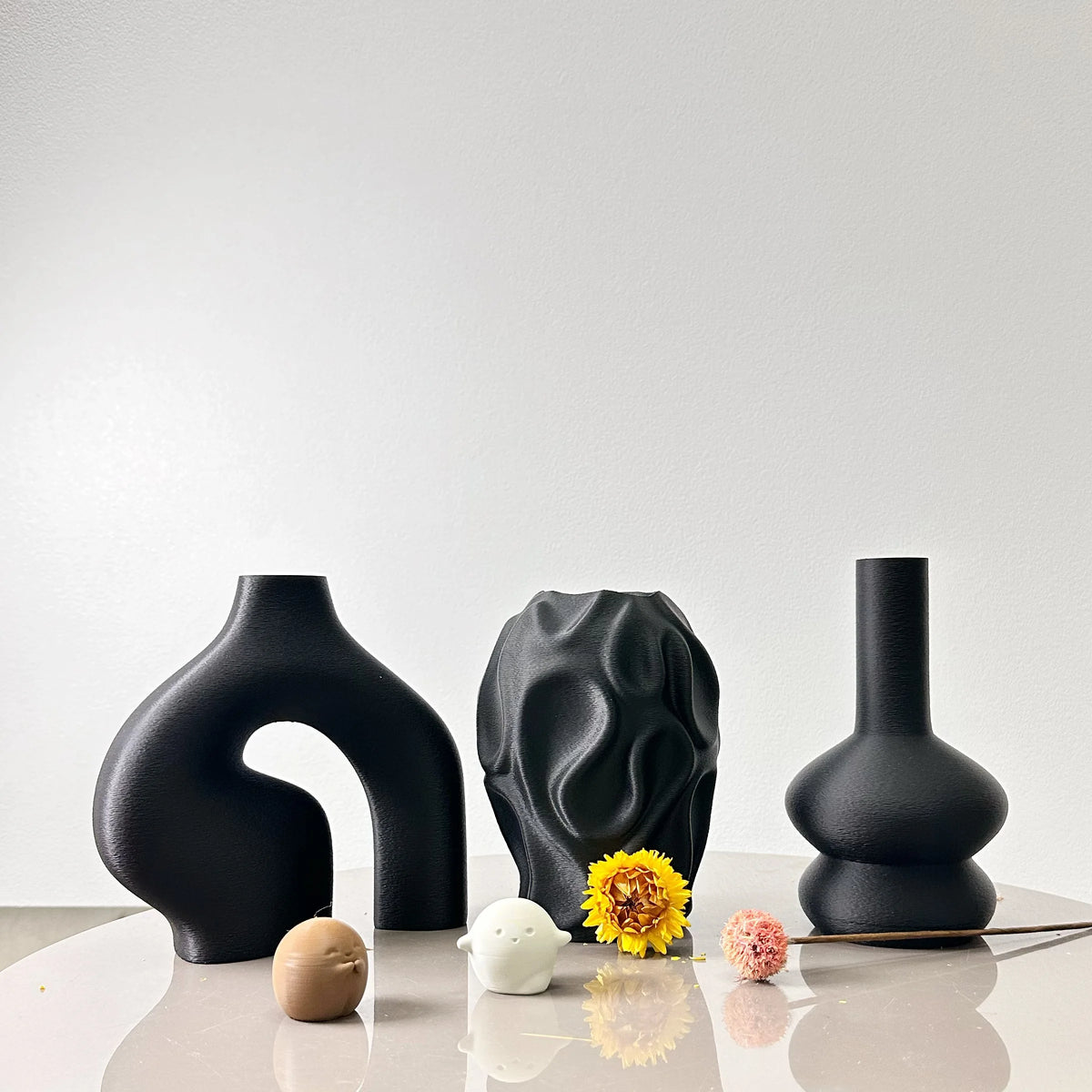 Bohemian Vase Trio