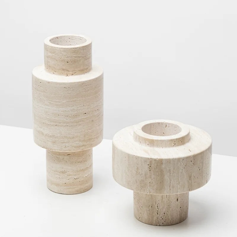 Natural Marble Pillar Vase
