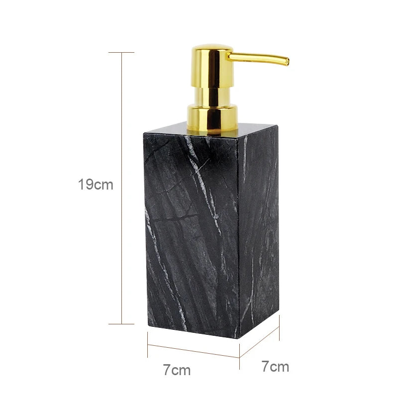 Tree Black Marble Bath Set