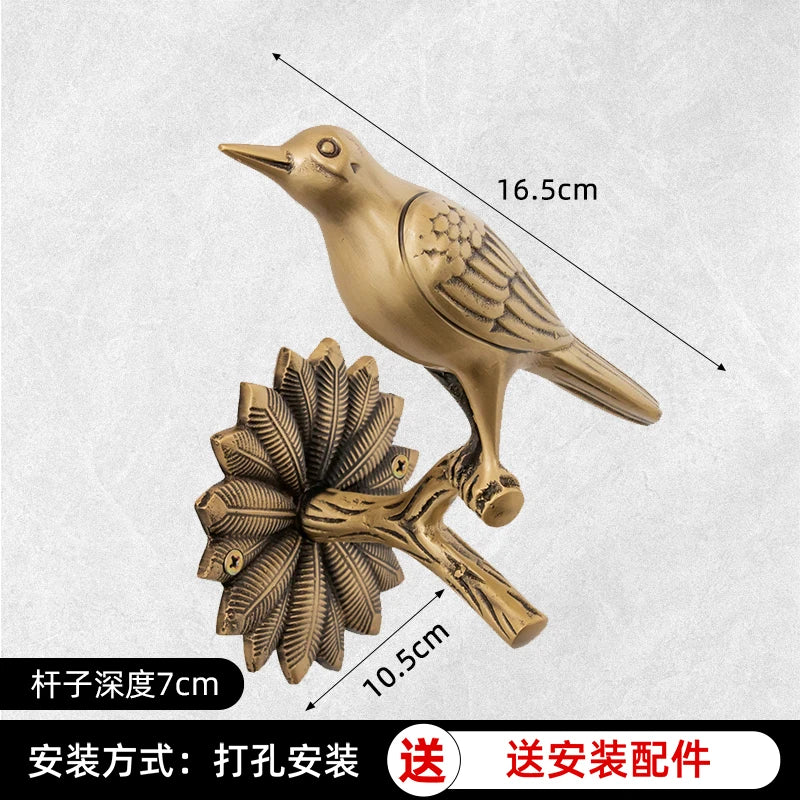 Retro Brass Bird Towel Ring