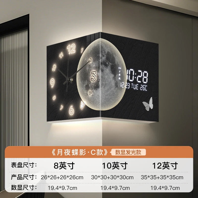 Corner Double-Sided Clock