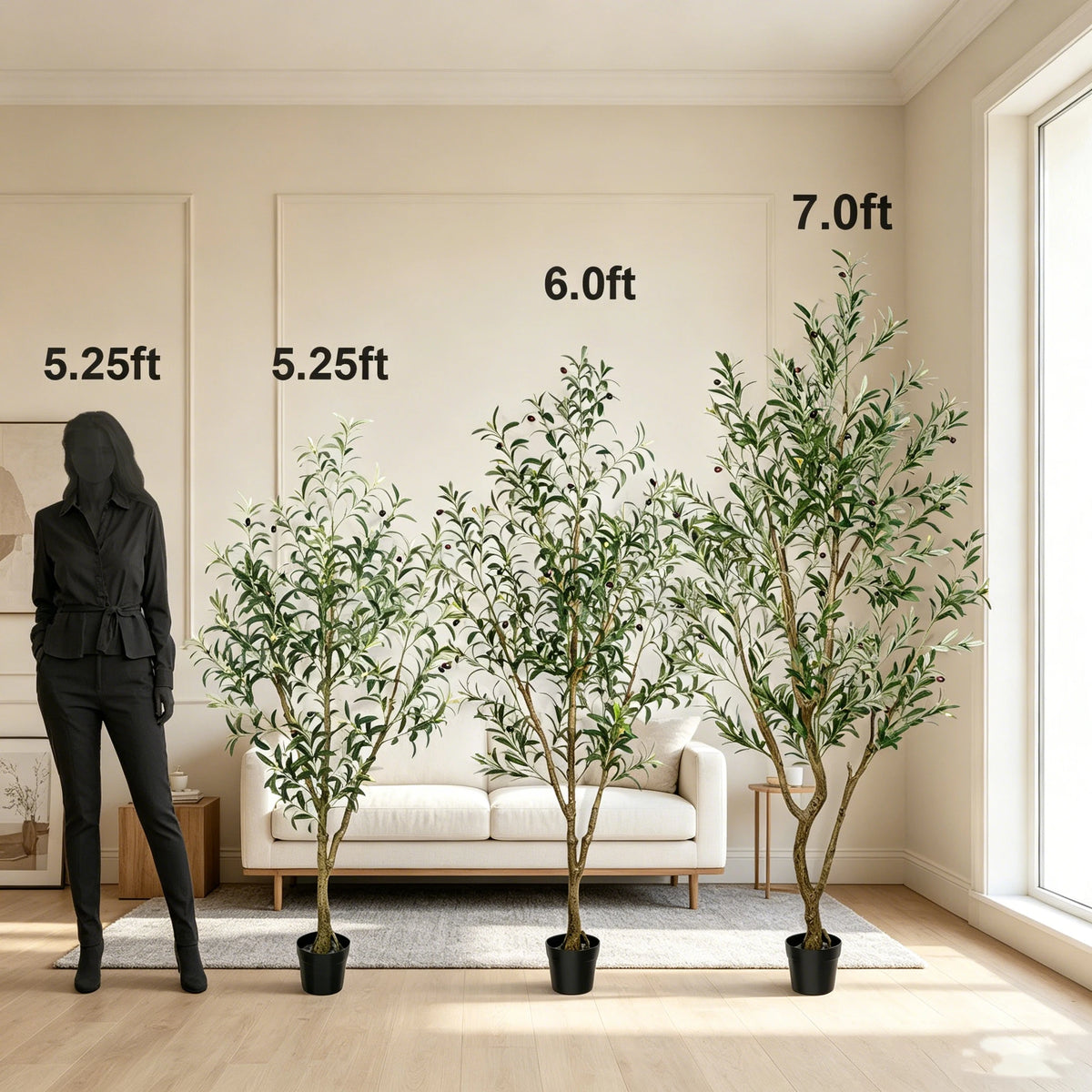 Olive Trees Artificial Indoor Tall Faux Tree