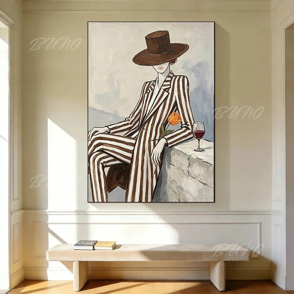 Art Deco Fashion Woman Art