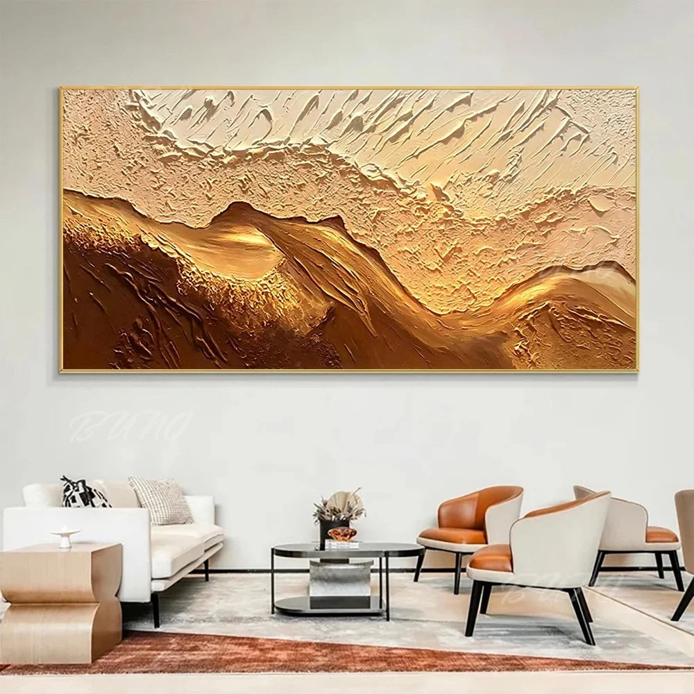 Earth Tone Mountain Painting