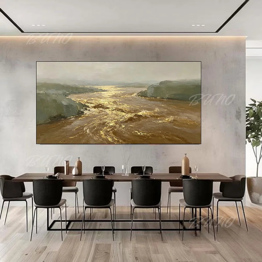 Coastal Impasto Wall Painting