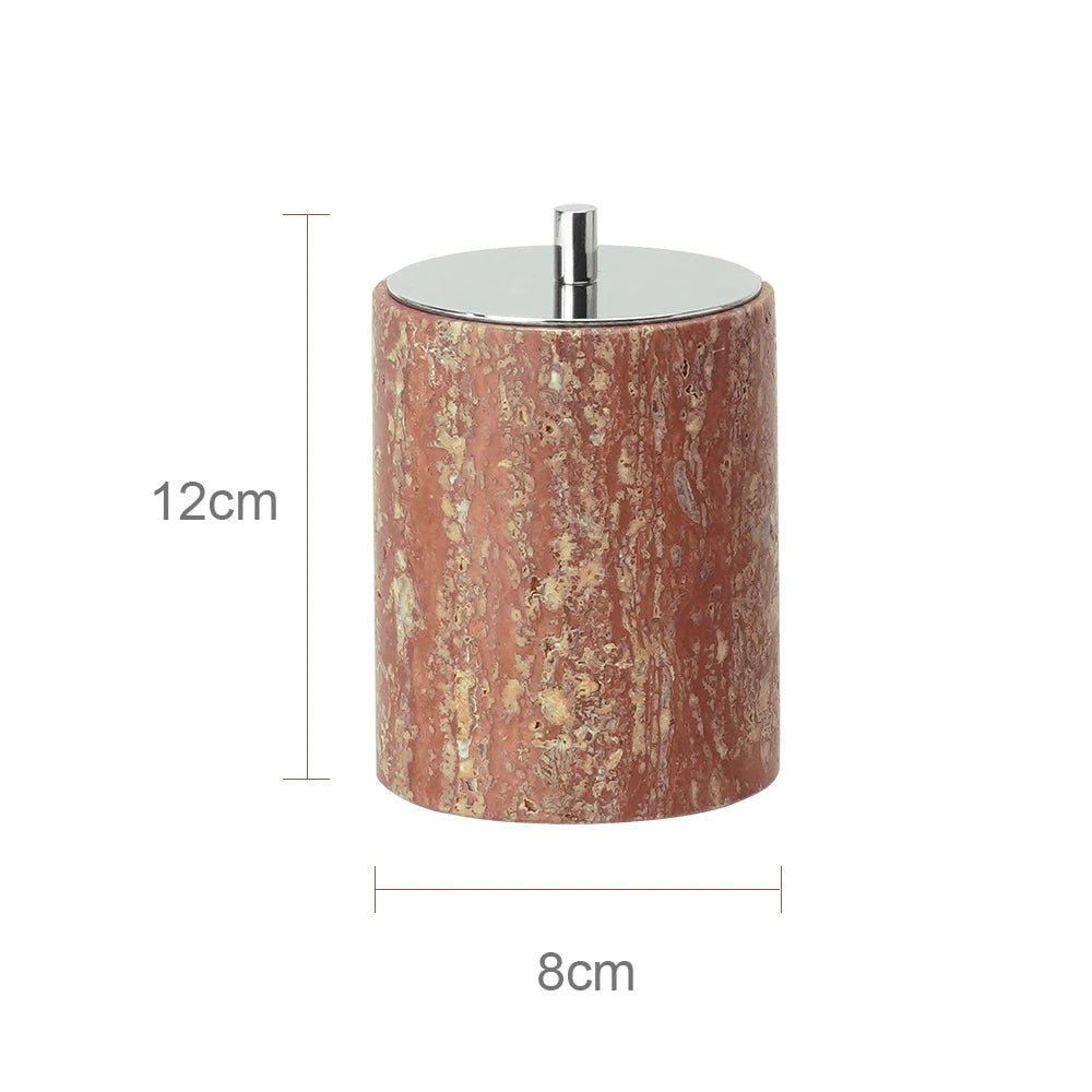 Red Travertine Bathroom Set Vintage