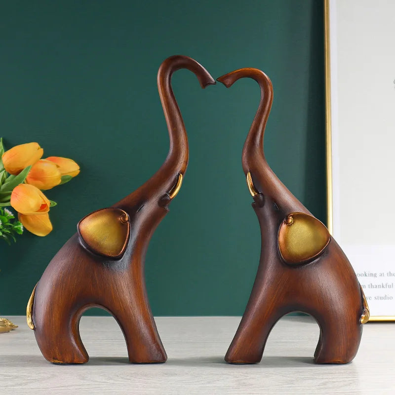 Wood-Grain Animal Sculpture