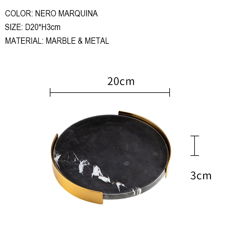 Scandinavian Decorative Natural Marble Tray