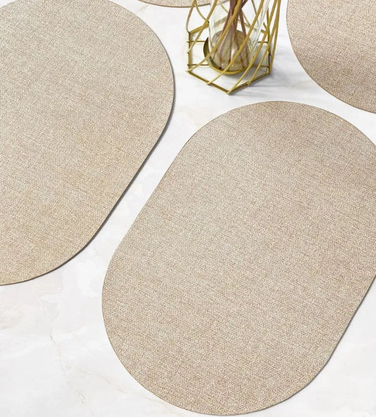 Oval Kitchen Leather Mats