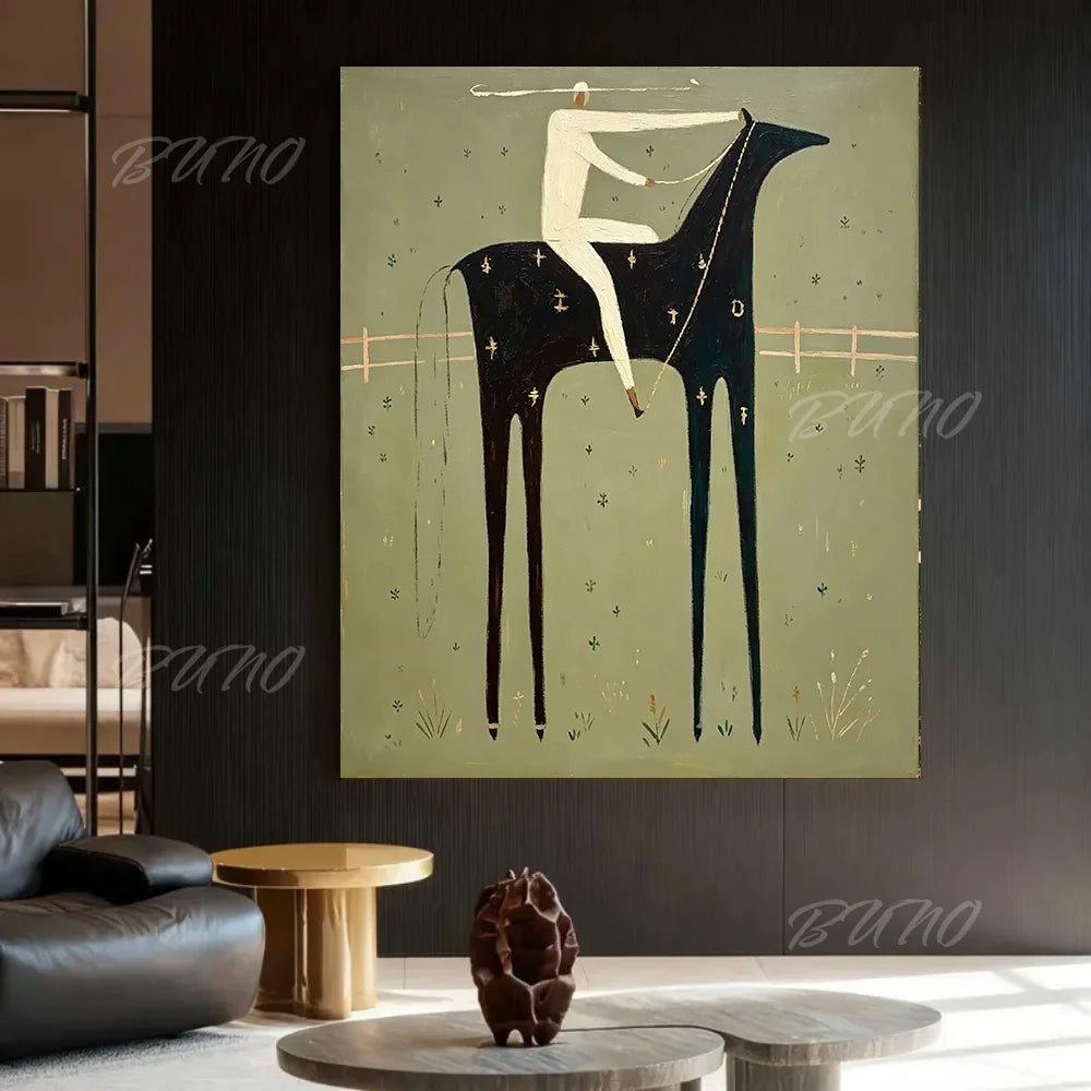 Mid-Century Modern Horse Art