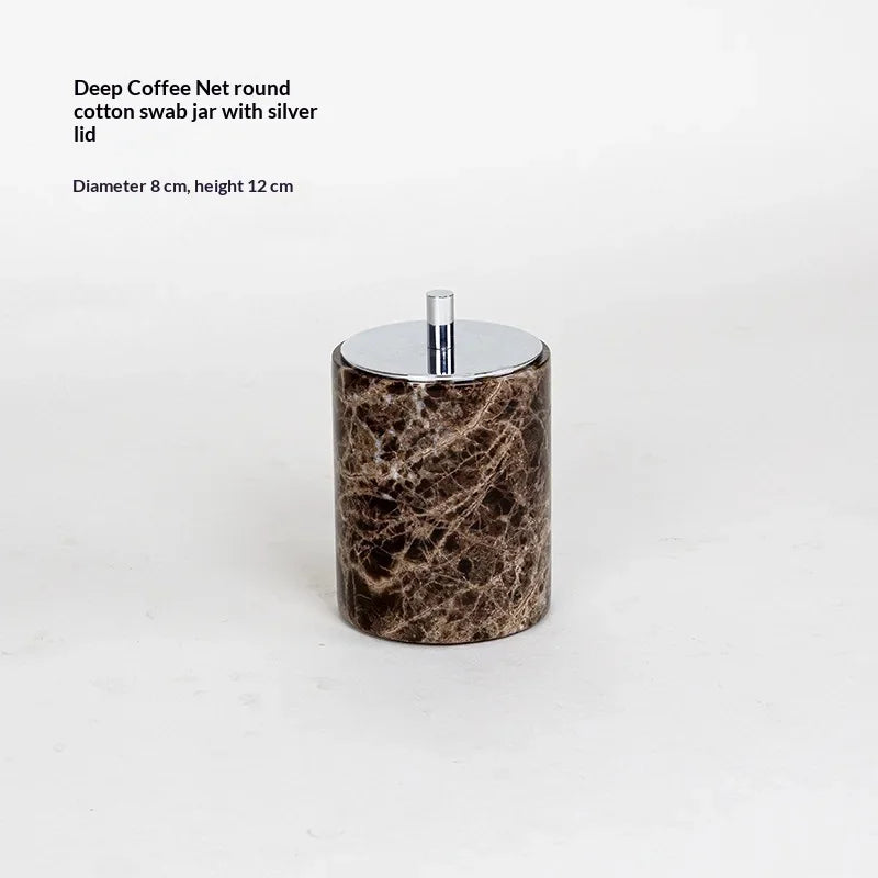 Marble Bath Accessories Set
