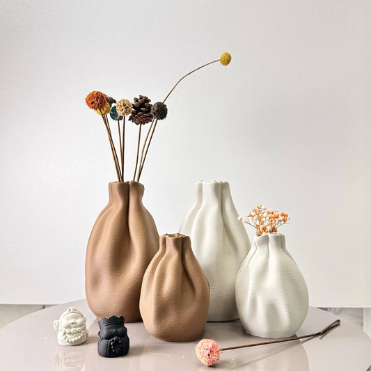 Fabric Vase Duo