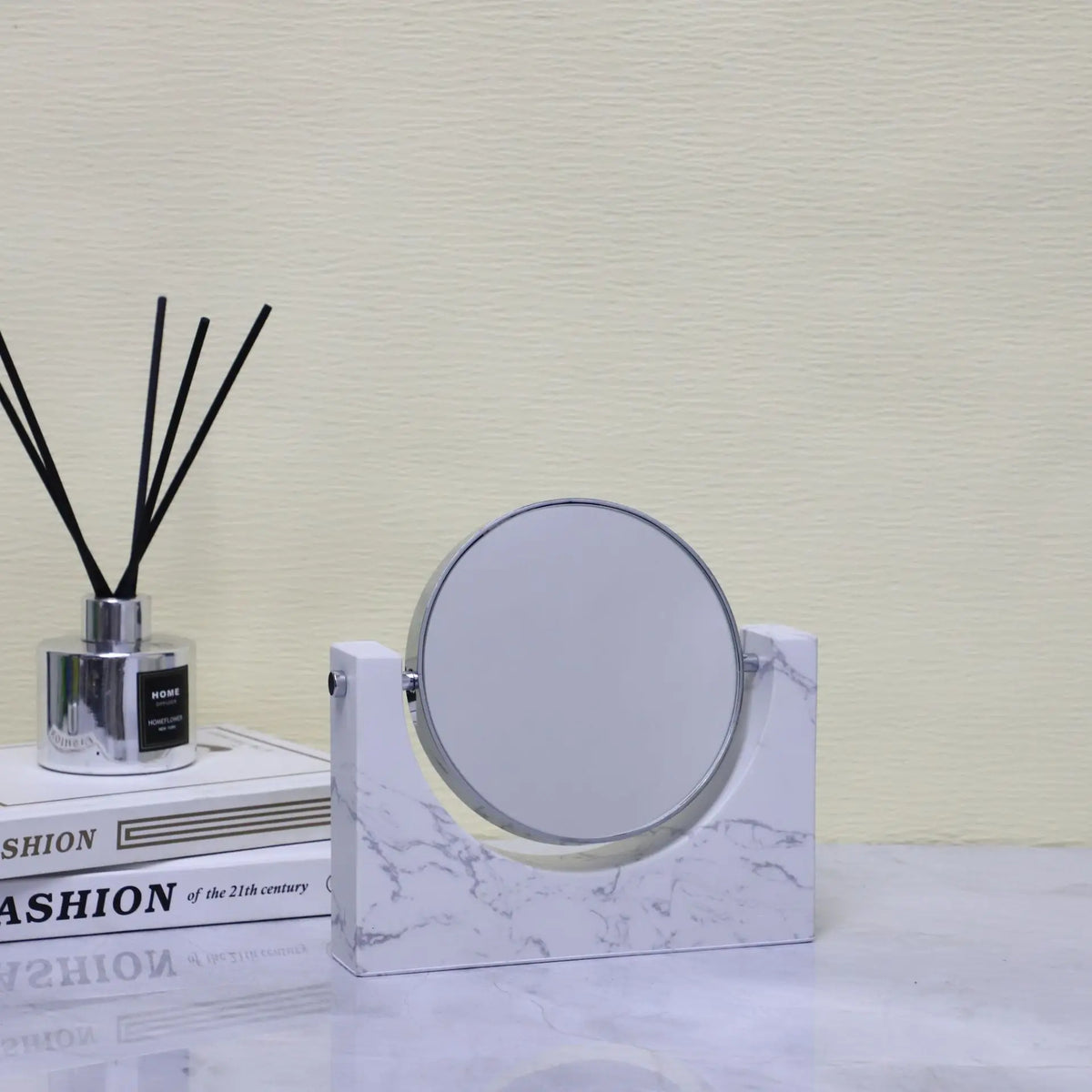 Marble Rotating Vanity Mirror