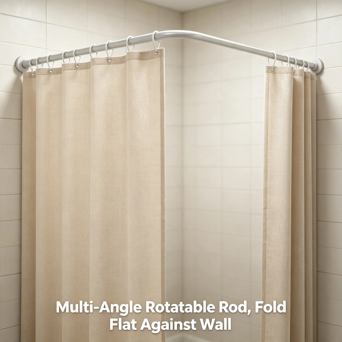 Folding Shower Curtain Set