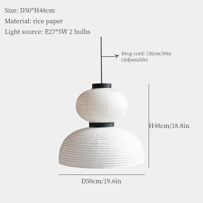 Japanese Rice Paper Pendant Lamp