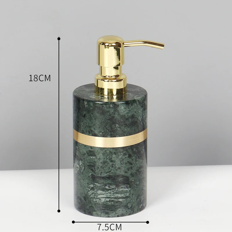 Indian Green Natural Marble Bathroom Set