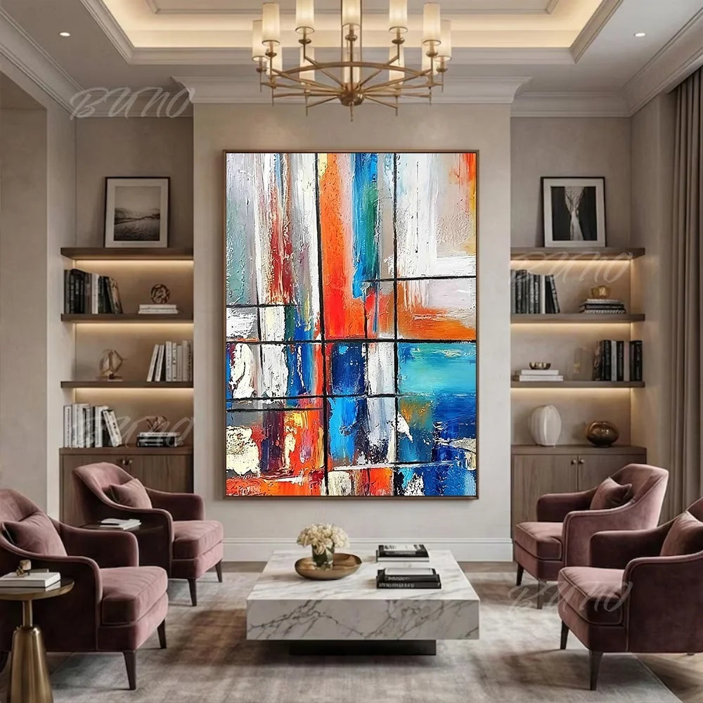 Vibrant Urban Impasto Art