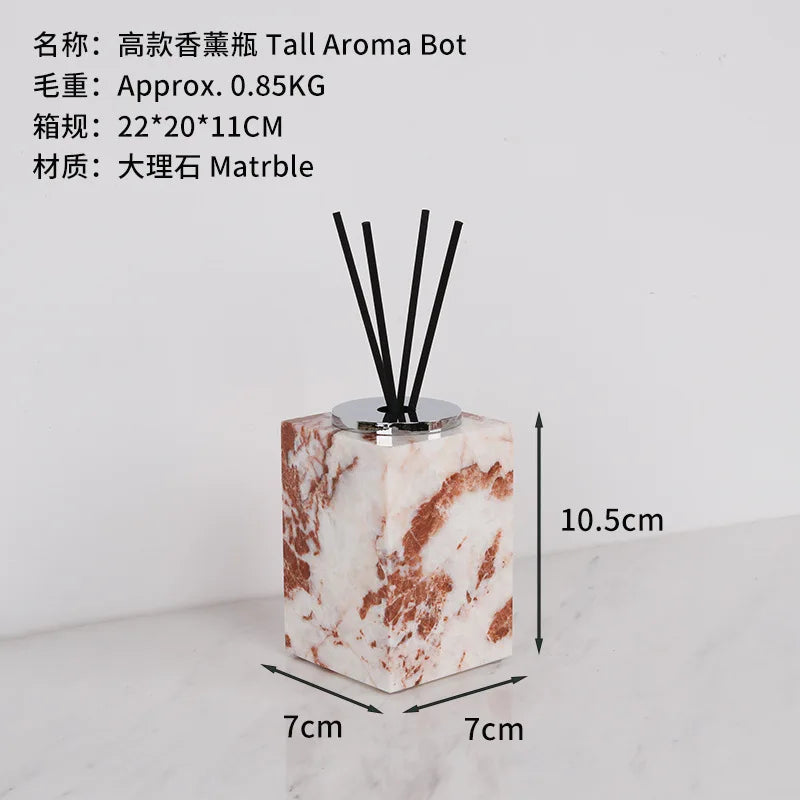 Coral Red Marble Bath Set