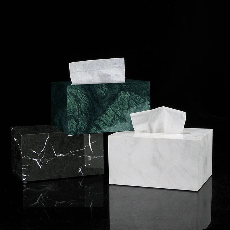 Natural Marble Napkin Tissue Box