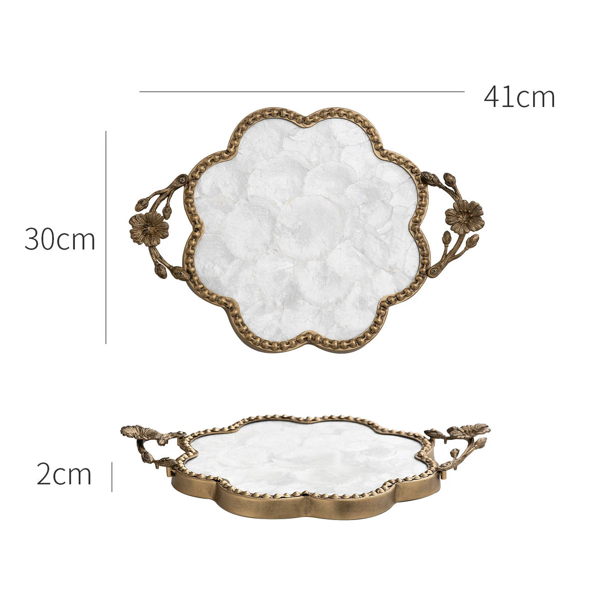 Mother of Pearl Flower Tray