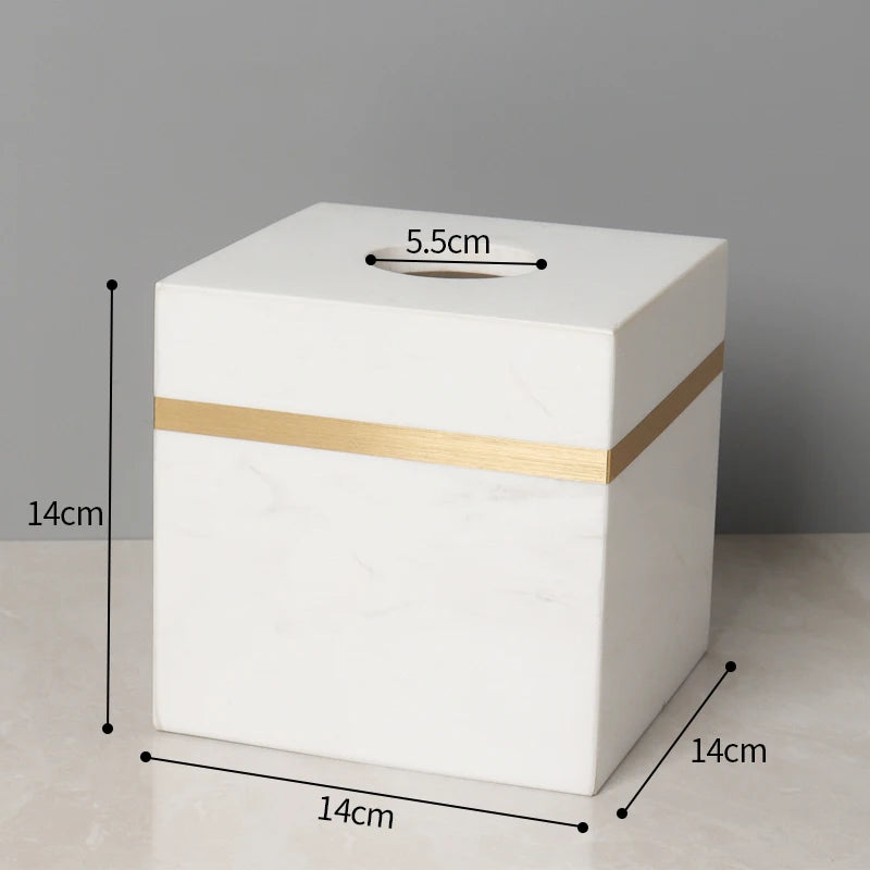 Natural Marble Napkin Tissue Box