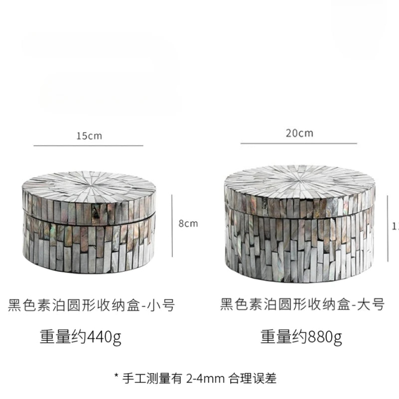 Natural and Colorful Shell with Lid Storage