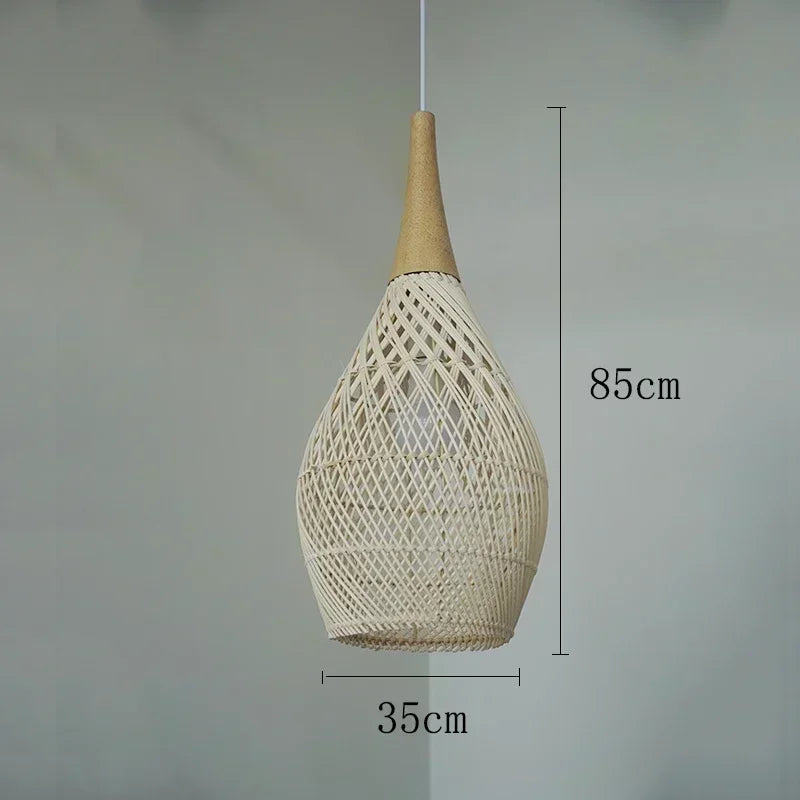Southeast Asian Rattan Lamps Handmade Pendant