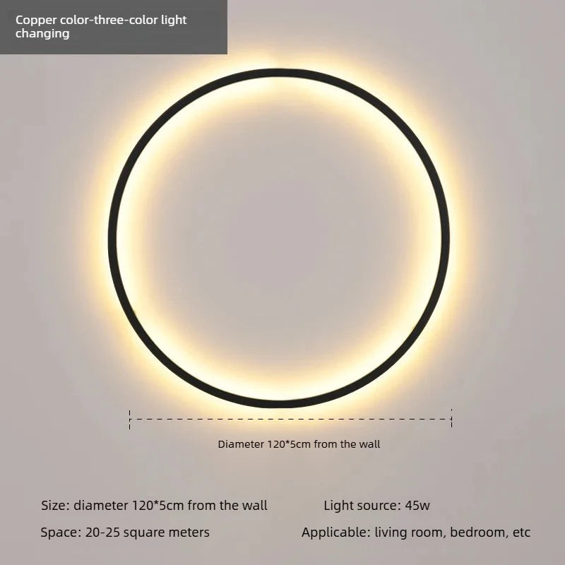 Minimalist LED Circle Background Wall Lamp