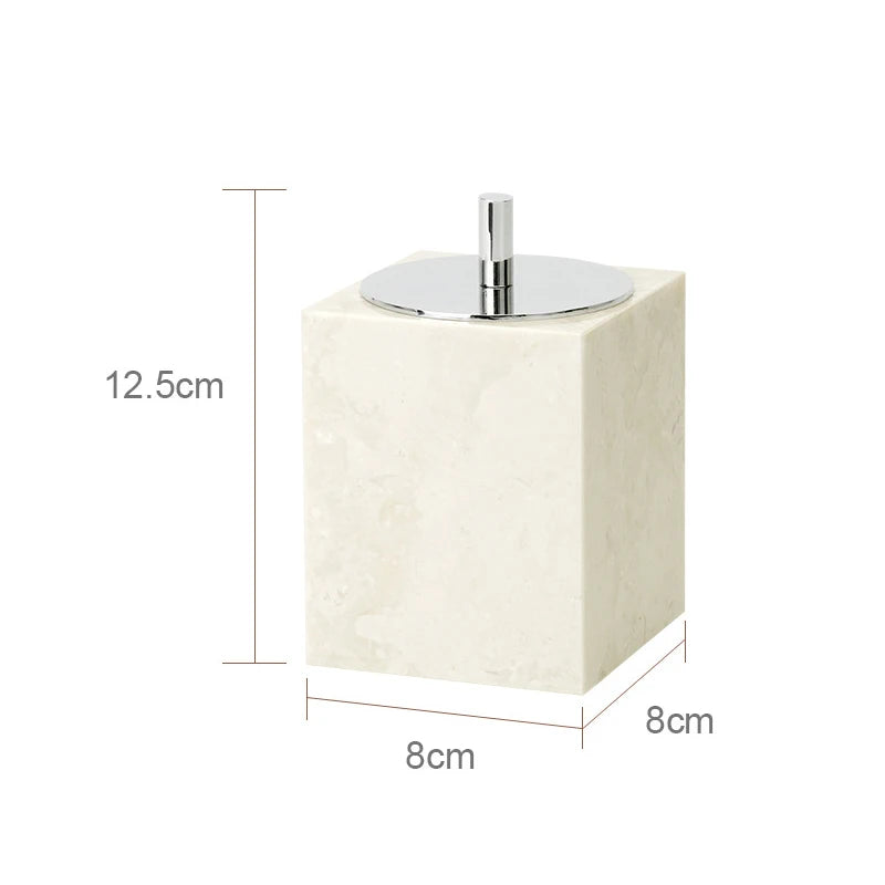 Emperador Light Marble Bath Set